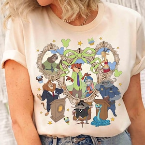 Camiseta de grupo Coquette Disney Zootopia 2, camiseta de Judy Hopps, Nick Wilde y Gary De'Snake, Zootrópolis, viaje familiar a Disneyland, cumpleaños de Zootopia 2