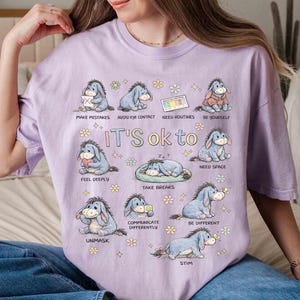 Cute Eeyore It’s Ok To Be Different Autism Goose Shirt, Autism Acceptance Winnie The Pooh Tee, Special Education Teacher Tee, Neurodiversity image 3