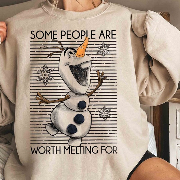 Disney Frozen Olaf Some People Are Worth Melting For Christmas T-Shirt, Mickey's Very Merry Xmas Party Tee, Disneyland Vacation Family Gift