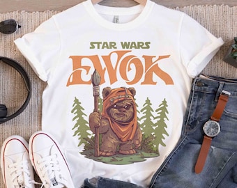 Star Wars Wicket Ewok Endor Forest Summer Camp Retro Shirt, Galaxy's Edge Trip Unisex T-shirt Family Birthday Gift Adult Kids Toddler Tee