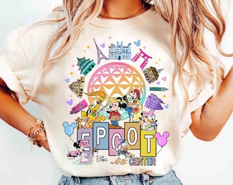 Epcot Center Mickey and Friends Artist Shirt, Disney Epcot International Festival of the Arts 2026 Matching Tee, WDW Resort Family Holiday