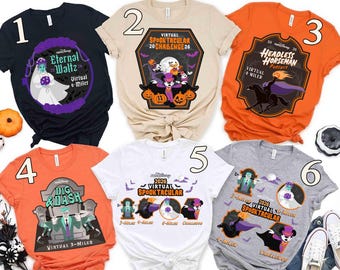 runDisney Virtual Spooktacular Challenge Disney Halloween Tanktop, Haunted Mansion Dig & Dash Virtual 3 Miler Mickey Runner Running Shirts