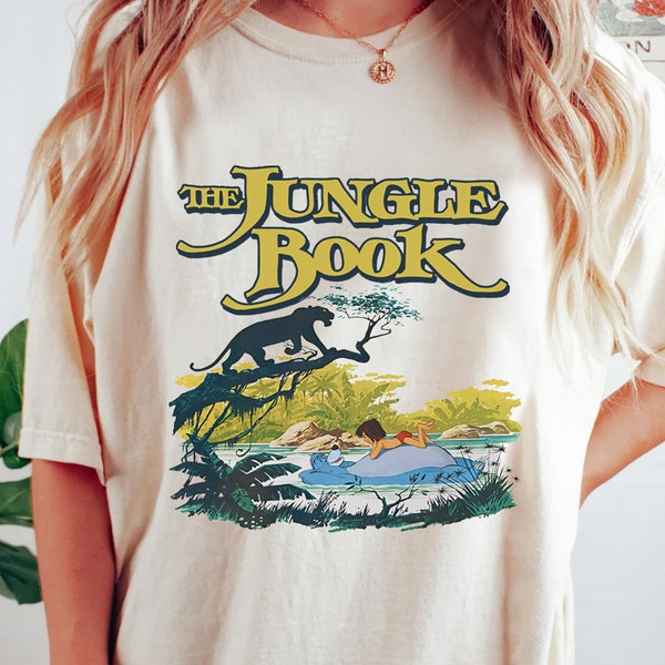 Disney The Jungle Book Mowgli Baloo Bagheera Comic Retro Shirt, Magic Kingdom Unisex T-shirt Family Birthday Gift Adult Kid Toddler Tee