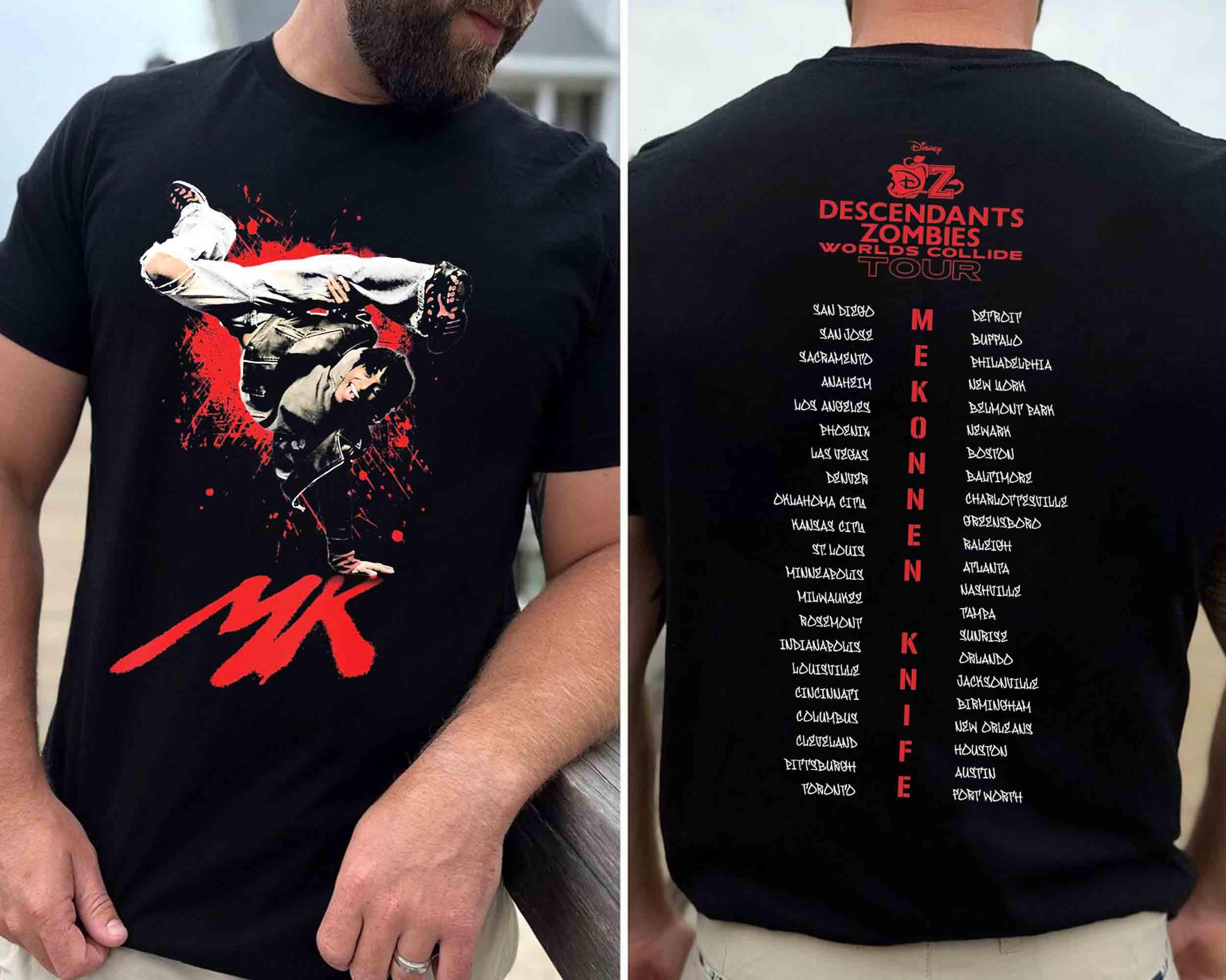 Descendants Tシャツ Descendants Zombies Worlds Collide Tour 2025 Disney DZ Shirt | eBay UK