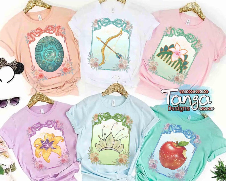 Camiseta retro con el icónico lazo coqueto de las princesas Disney, Bella, Ariel, Elsa, Cenicienta, camiseta del castillo mágico de Magic Kingdom, Walt Disney Disney Girl Trip imagen 2