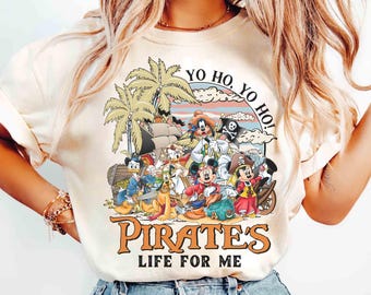 Chemise pirates Disney Cruise personnalisée, chemise Yo Ho Yo Ho A Pirate's Life for Me Mickey et ses amis Disney Cruise Line, t-shirt croisière familiale