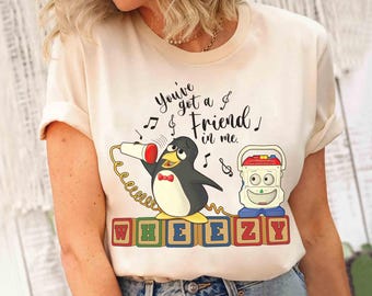 Toy Story Pinguin Wheezy Sing, Du hast einen Freund in mir T-Shirt, Disney Happy Penguin Awareness Day Tee, Pinguin-Liebhaber, Disneyland Reise