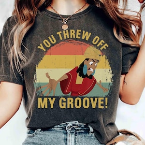 Disney Emperor&#39;s New Groove Kuzco Thrown Off Graphic T-shirt, Disneyland Trip Tee, Unisex T-shirt Family Birthday Gift Adult Kid Toddler Tee
