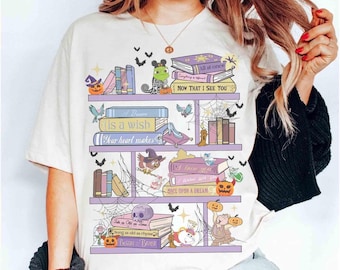 Chemise d'Halloween de bibliothécaire de professeur de livre de princesses de Disney, t-shirt de bibliothèque de Belle de l'amant de livre, t-shirt de royaume magique, princesse sorcière, voyage de fille de WDW