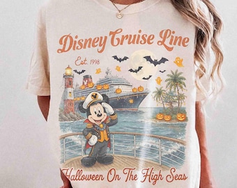 Comfort Colors Mickey Mouse Halloween On The High Seas T-shirt, Disney Wish Fantasy Magic Halloween 2026 Tee, Family Halloween Cruise Trip