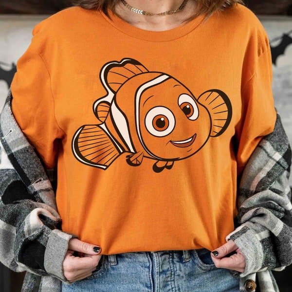 Disney Pixar Finding Dory Transparent Nemo Big Face Wave Costume Shirt, WDW Magic Kingdom Disneyland Family Vacation Holiday Gift