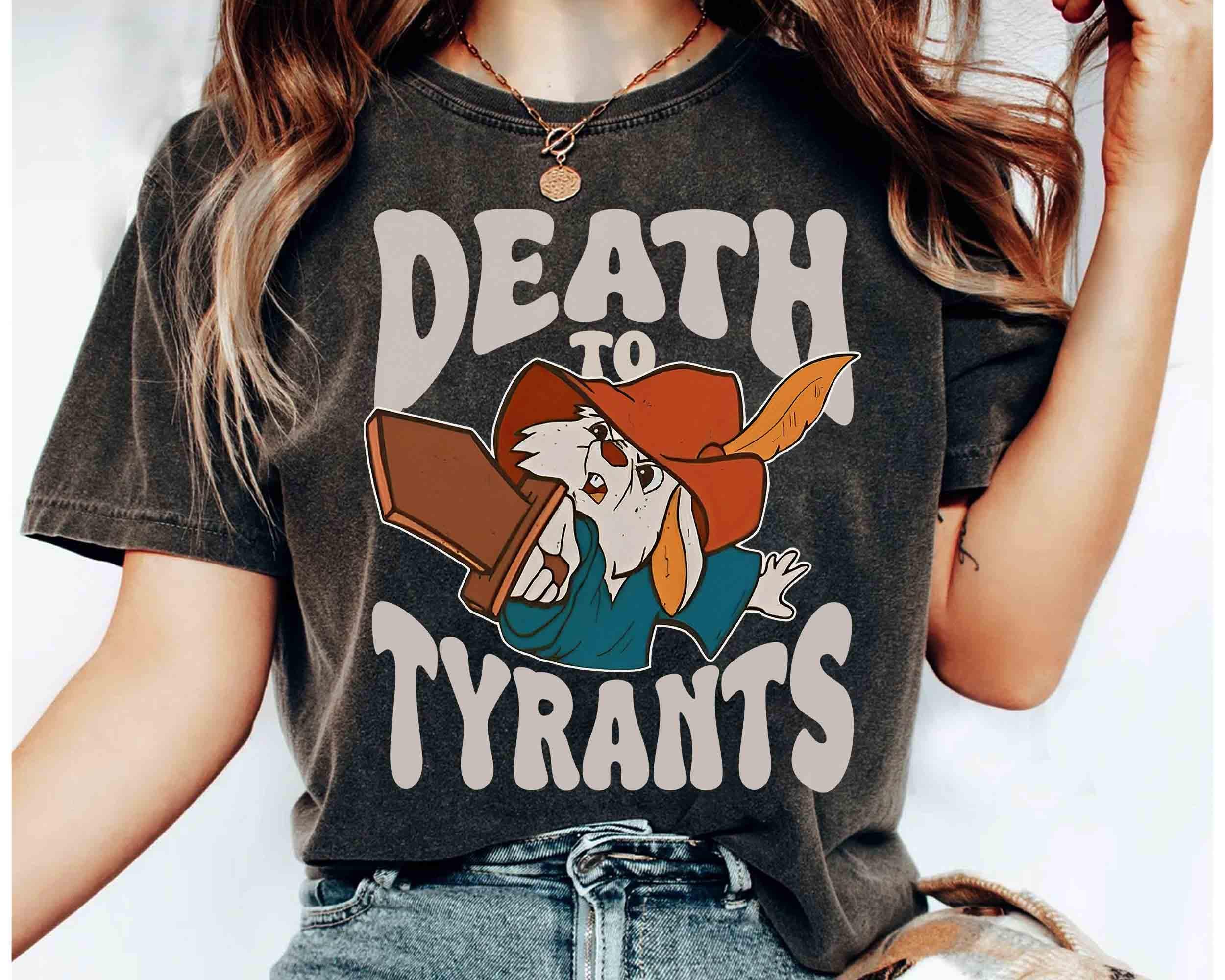 Skippy Rabbit Death To Tyrants Vintage 90s T-shirt, Disney Robin Hood Movie Tee, WDW Magic Kingdom Disneyland Family Vacation Holiday Gift