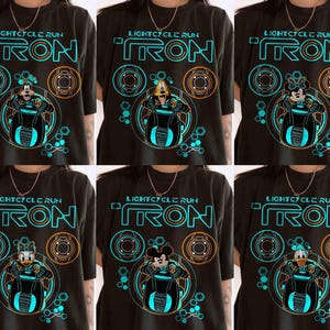 Disney Mickey And Friends Tron Lightcycle Run Ride T-shirt, Disney Tomorrowland Matching Tee, Magic Kingdom Disneyland Family Vacation Trip