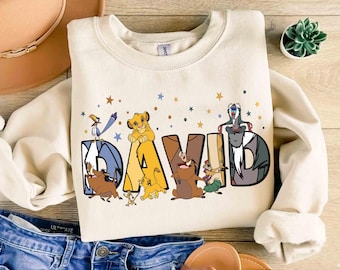 Kids Vintage 90's Disney the Lion King Simba and Nala Tee Size
