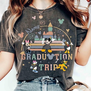 Personalized Mickey And Friends Disney Graduation 2025 shirt, Disney Grad Trip shirts, Gift for Graduate, Disney Family shirts, Graduate Tee