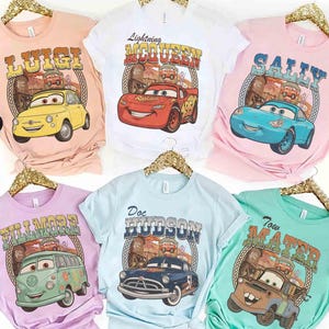 Vintage Tow Mater Shirt, Radiator Springs Disney Cars Comfort Colors T-Shirt, Disney Pixar Cars Passendes Shirt, Familienausflug Grafik-T-Shirt Geschenk Bild 2