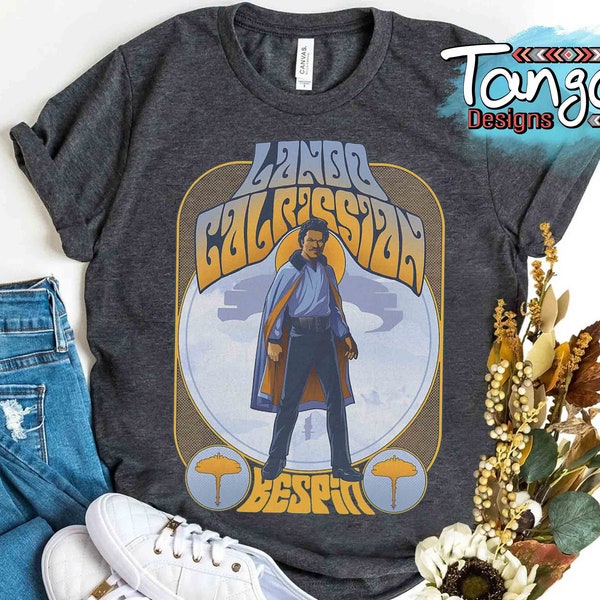 Star Wars Lando Calrissian Seventies Retro Poster Shirt, Galaxy's Edge Trip Unisex T-shirt Family Birthday Gift Adult Kid Toddler Tee