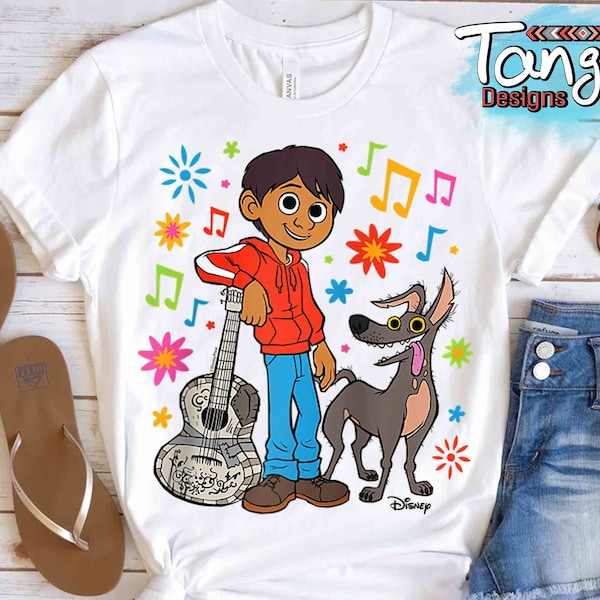 Disney Coco Miguel Rivera And Dante Funny T-shirt, Magic Kingdom Disney Trip Unisex T-shirt Family Birthday Gift Adult Kid Toddler Tee