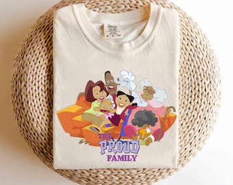 Disney Channel The Proud Family Characters T-shirt, Penny Proud Oscar Proud Tee, Disneyland Magic Kingdom Family Holiday Vacation Trip