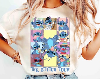 Funny The Stitch Tour T-shirt, Disney Lilo & Stitch Aloha Matching Tee, WDW Magic Kingdom Disneyland Family Vacation 2026 Trip