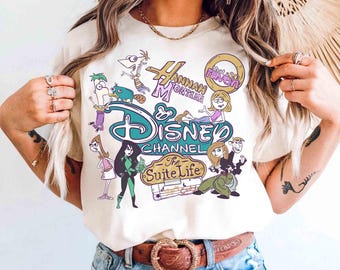 Disney Channel Cartoon Characters Group Hannah Montana Lizzie McGuire Phineas Ferb Shirt, What Dreams Are Made Of Tee, Disneyland Trip Gift