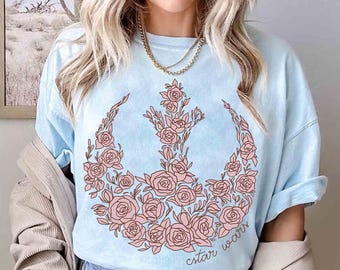 Star Wars Rose Rebel Emblem T-Shirt, Disney Star Wars Leia Princess Shirt, Hollywood Studios Galaxy's Edge Walt Disney World Family Trip
