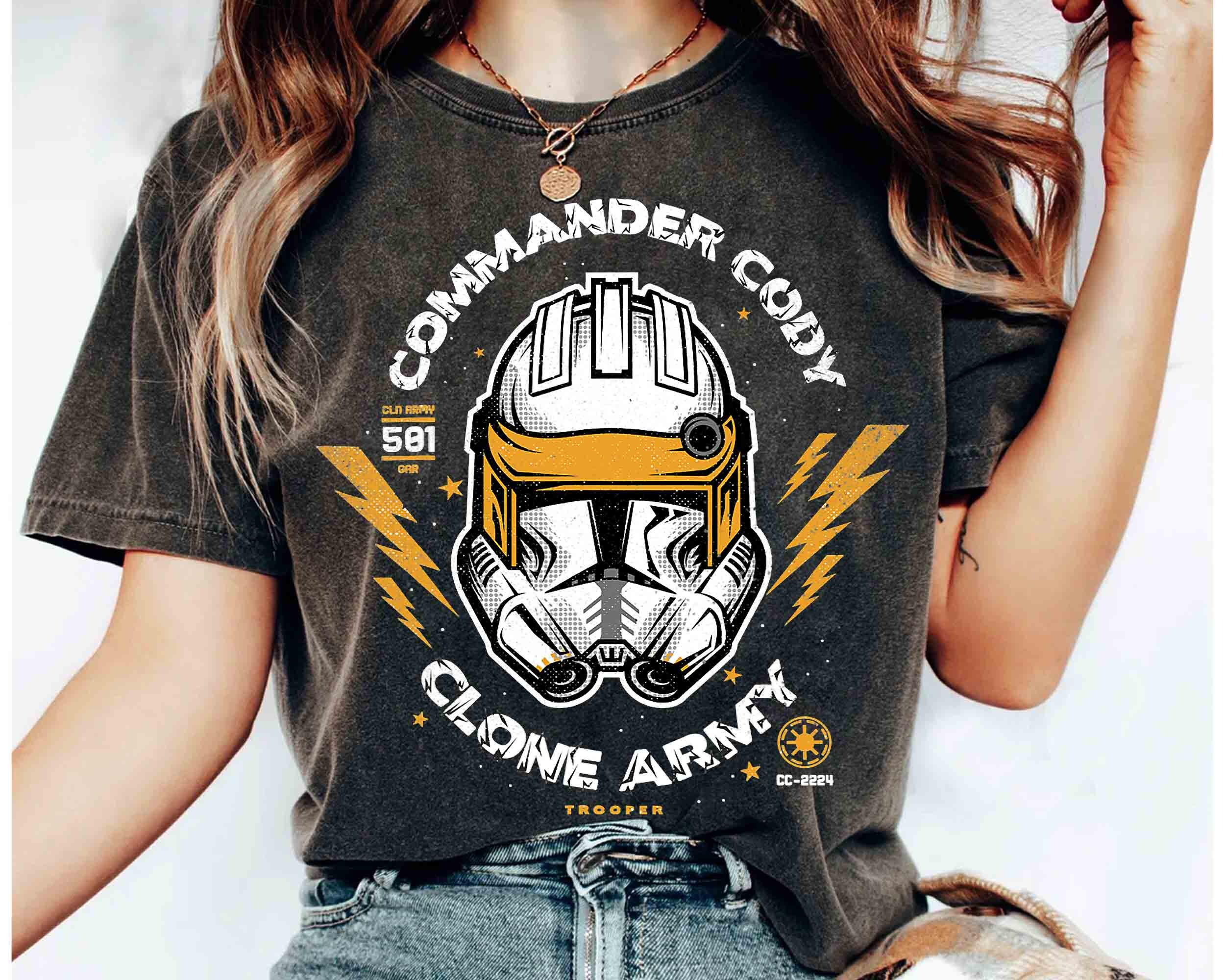 Star Wars Commander Cody Clone Army Head Shot Shirt, Star Wars Day Tee, May The Force Tee, Galaxy's Edge Family Holiday Vacation 2025 Trip