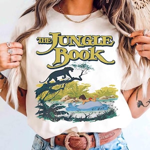 Disney The Jungle Book Mowgli Baloo Bagheera Comic Retro Shirt, Magic Kingdom Unisex T-shirt Family Birthday Gift Adult Kid Toddler Tee