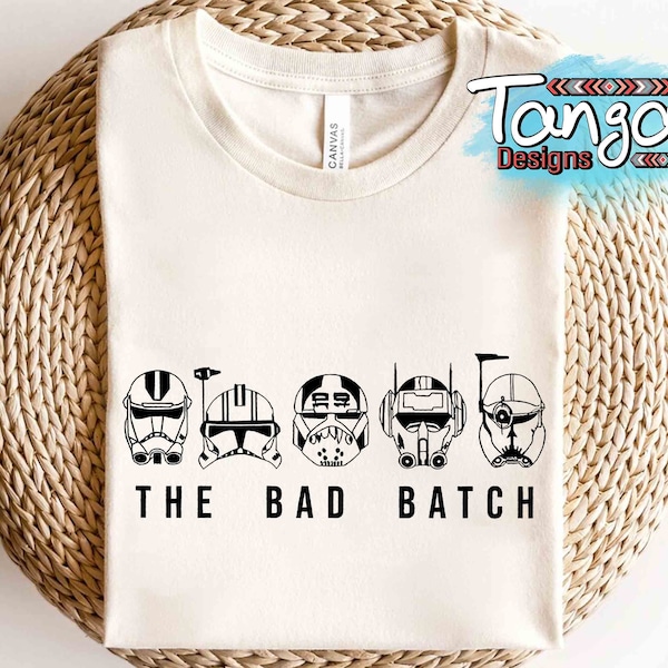 The Bad Batch Helmets Retro Shirt, Star Wars Day Tee, Galaxy's Edge Hollywood Studios Disneyland Family Vacation Holiday Gift