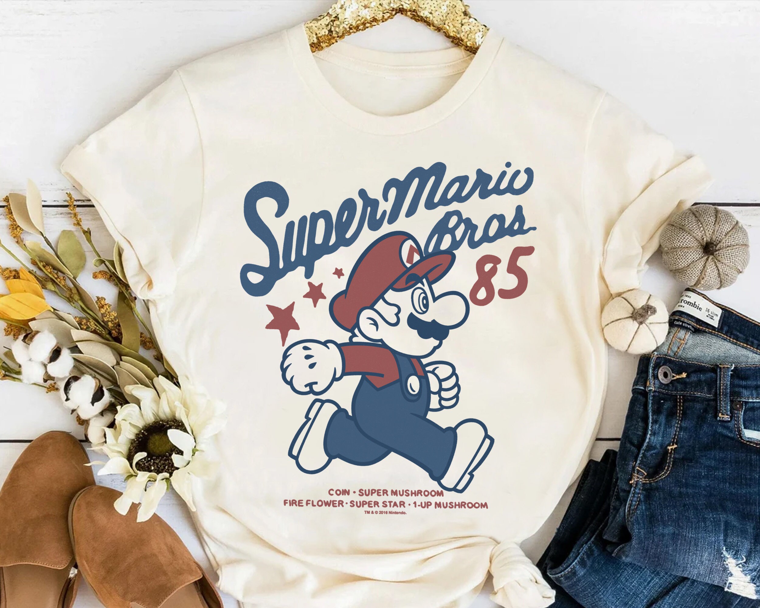 Discover スーパーマリオ メンズ レディース Tシャツ Super Mario アニメ アニメーション 人気 ゲーム