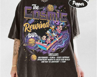 Comfort Color Mickey & Friends Guardians Of The Galaxy Cosmic Rewind Shirt, Disney Ride Team Matching Tee, Epcot Center Family 2026 Trip