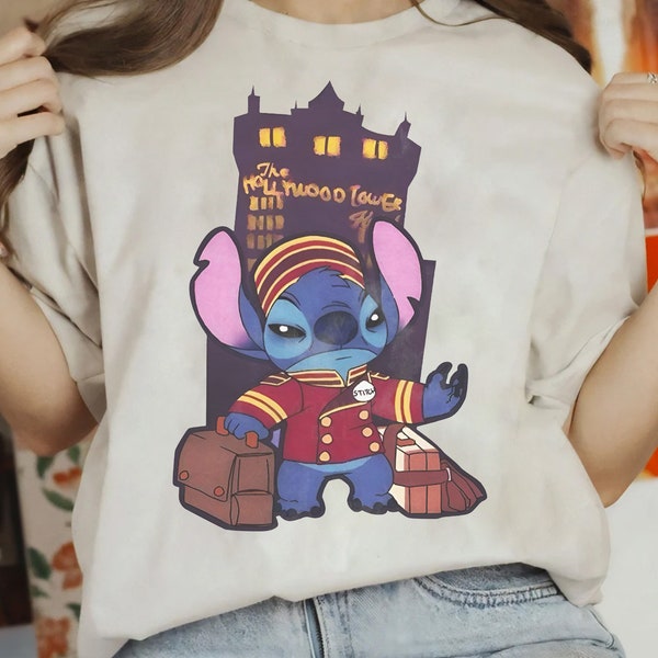 The Hollywood Tower Hotel Stitch Costume Halloween Shirt, Disney Mickey's Not So Scary Party Tee, Disneyland Family Vacation Gift