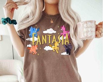 Vintage Disney Fantasia Baby Pegasus Shirt, Funny Disney Family Matching T-shirt, Fantasia Shirt, Disneyland Vacation, Magic Kingdom Trip
