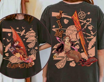 2-sided Retro Treasure Planet Jim Hawkins Shirt, Disney Solar Surfer Tee, Nostalgic Movie Graphic T-shirt, Disneyland Family 2026 Trip Shirt