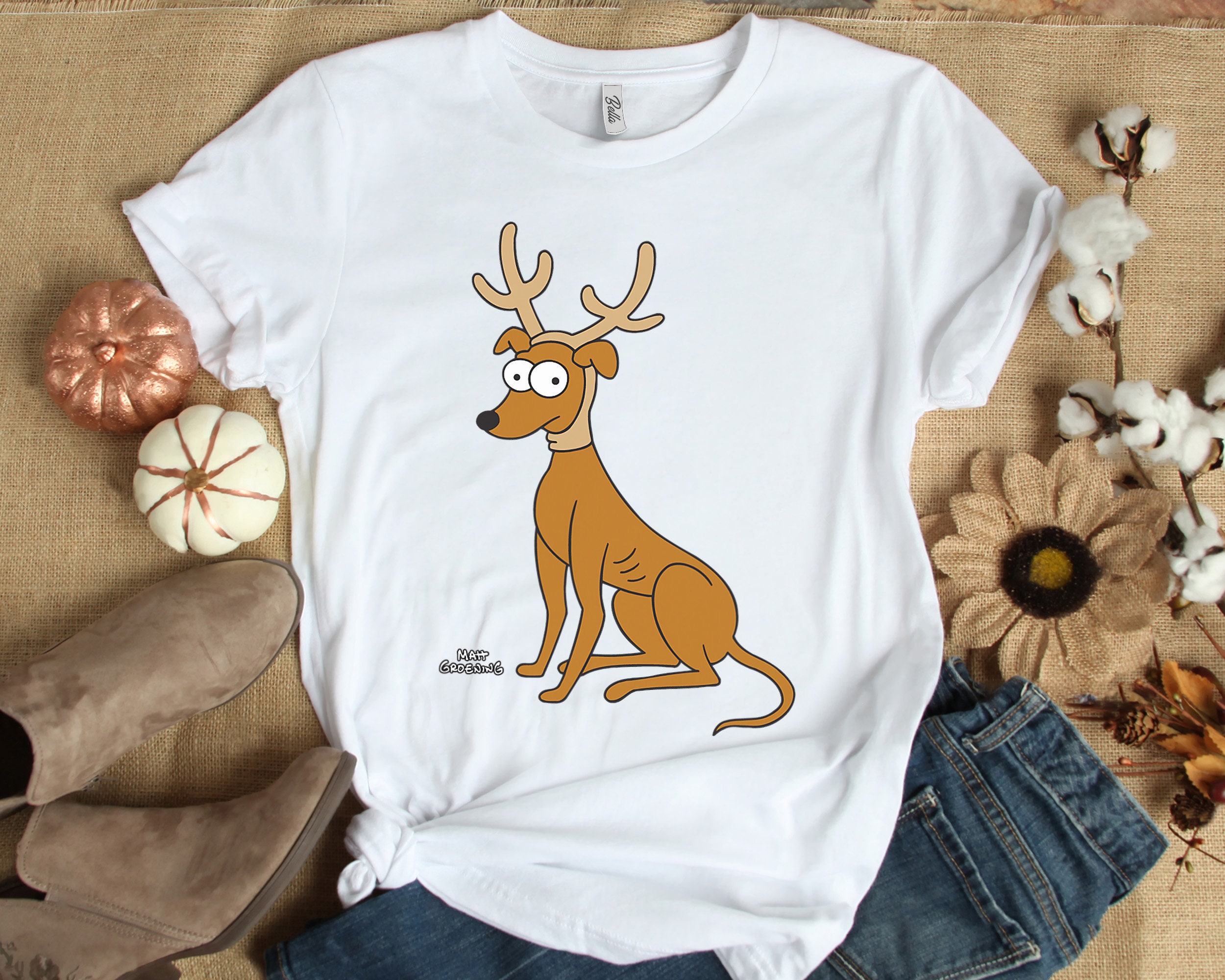 Discover The Simpsons Santas Little Helper Reindeer Ears Holiday Shirt
