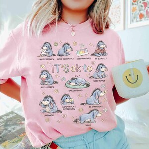 Cute Eeyore It’s Ok To Be Different Autism Goose Shirt, Autism Acceptance Winnie The Pooh Tee, Special Education Teacher Tee, Neurodiversity image 5