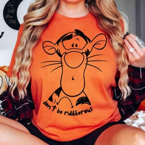 Don’t Be Ridiculous Cute Tigger Portrait Sketch T-shirt, Disney Winnie The Pooh And Friends Tee, Magic Kingdom Family Vacation Holiday Gift