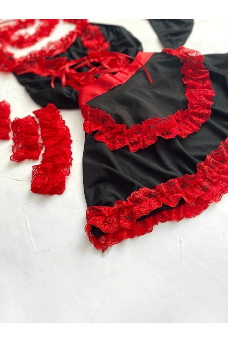 French Maid Exotic Costume Maid Cosplay Costumefantasy Etsy