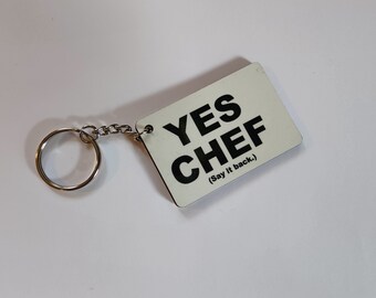 Yes Chef Rectangle keychain, The Bear, The Original Beef of Chicagoland, Keychain