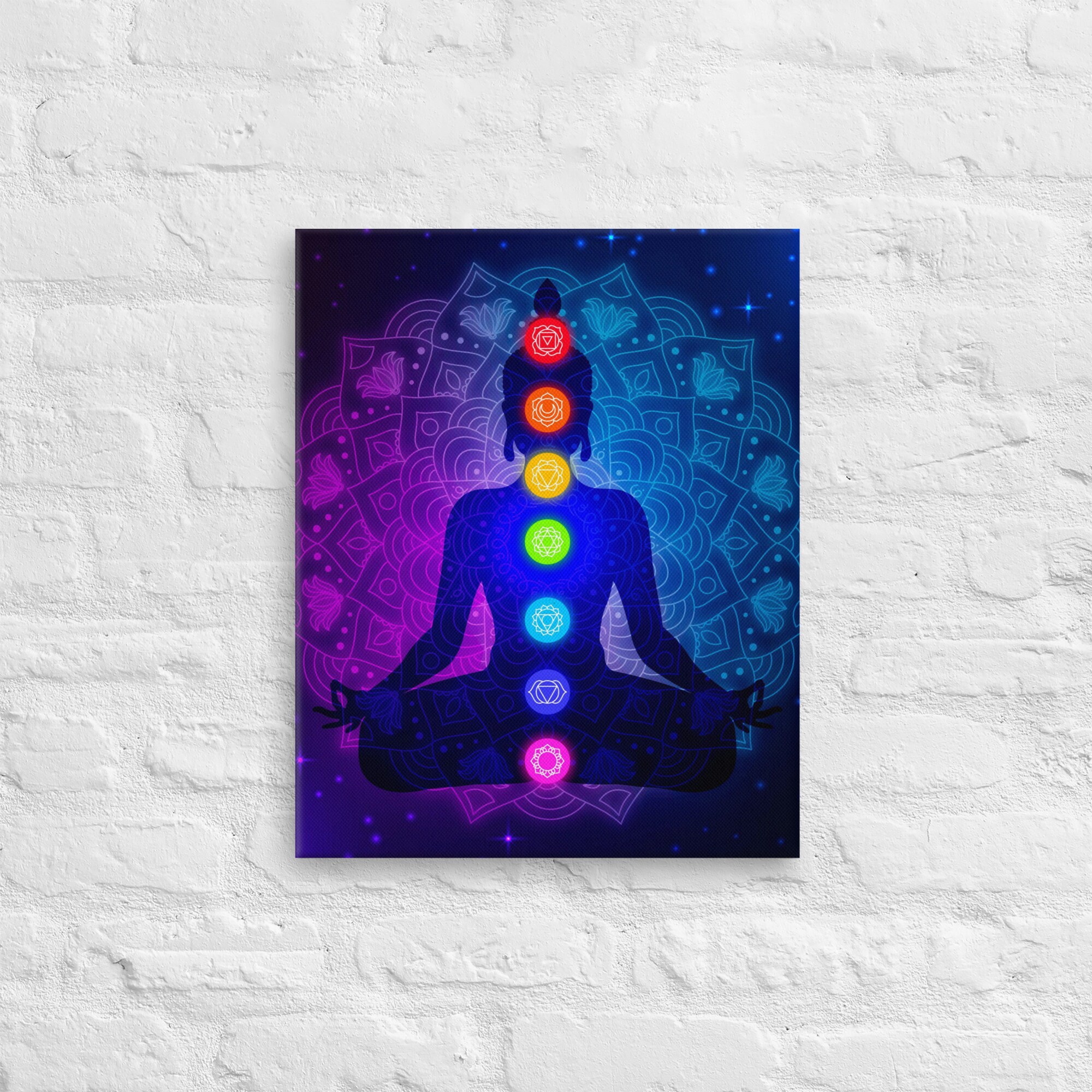 7 Chakras Meditation Poster, Yoga Poster, Meditation Print, Yoga Gift ...