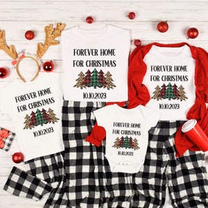 Personalized Christmas Family Adoption Shirt, Custom Adoption Shirt, Holiday Adoption Matching Tee, Official Family Adoption Day Shirt