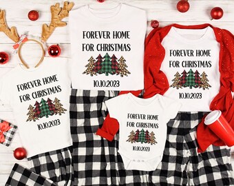 Personalized Christmas Family Adoption Shirt, Custom Adoption Shirt, Holiday Adoption Matching Tee, Official Family Adoption Day Shirt