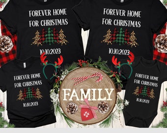 Personalized Christmas Family Adoption Shirt, Custom Adoption Shirt, Holiday Adoption Matching Tee, Official Family Adoption Day Shirt