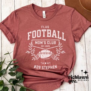 Personalized Flag Football Mama T-Shirt, Flag Football Mom Shirt, Flag Football Mom Gift, Girl Mom Life Shirt, Gift for Girl Mama, Team Mom bild 9