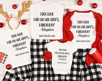 Personalized Christmas Family Adoption Shirt, Custom Adoption Shirt, Holiday Adoption Matching Tee, Official Family Adoption Day Shirt