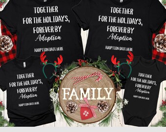 Personalized Christmas Family Adoption Shirt, Custom Adoption Shirt, Holiday Adoption Matching Tee, Official Family Adoption Day Shirt