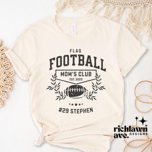 Personalized Flag Football Mama T-Shirt, Flag Football Mom Shirt, Flag Football Mom Gift, Girl Mom Life Shirt, Gift for Girl Mama, Team Mom