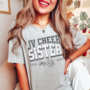JV Cheer Sister T-Shirt, Cheer Sister Shirt, Cheer Sister Gift, Cheerleader Gift, Sister Shirt, Gift for Sister, Cheerleading Gift,Cheer Tee