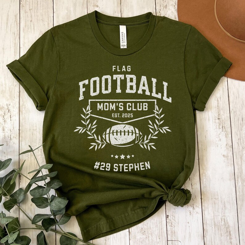 Personalized Flag Football Mama T-Shirt, Flag Football Mom Shirt, Flag Football Mom Gift, Girl Mom Life Shirt, Gift for Girl Mama, Team Mom bild 6