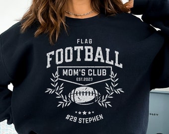 Flag Football Mama Shirt, Football Mom Sweatshirt, Flag Football Mom Gift, Mama Gift, Mom Life Crewneck, Gift for Mama, Team Football Gift